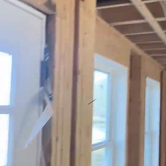 Rough opening framed for a large window