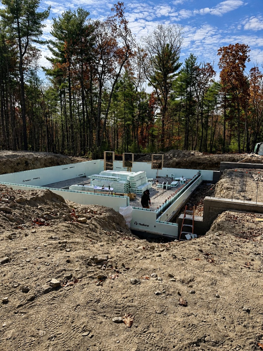 Foundation and ICF walls on a new build