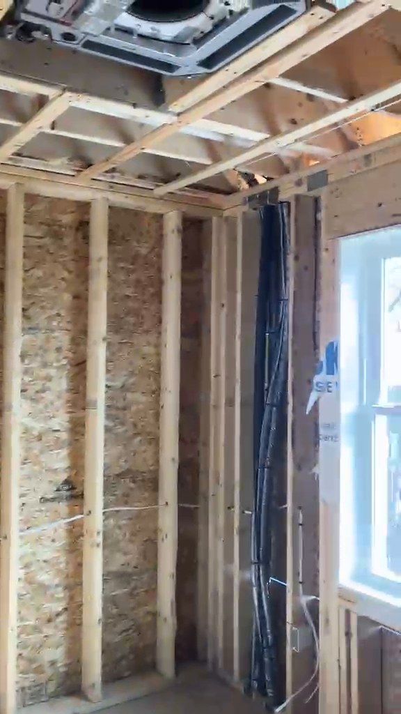 a new window set in the framing with the wrapper still on it